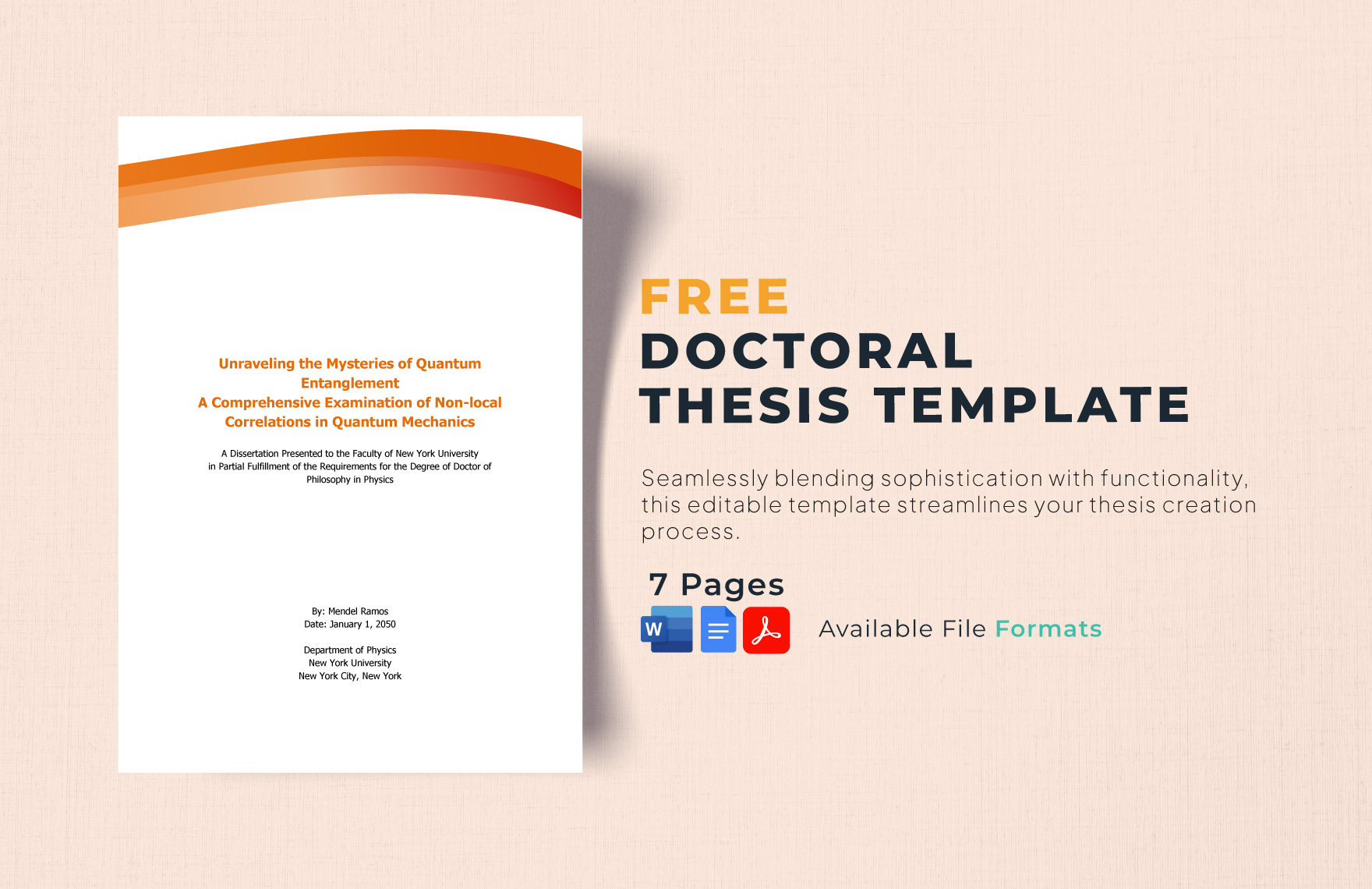 Doctoral Thesis Template