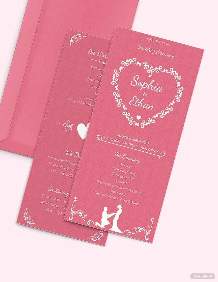 Simple Wedding Invitation Card Template in Word, PDF, PSD, Apple Pages, Publisher, InDesign, Outlook