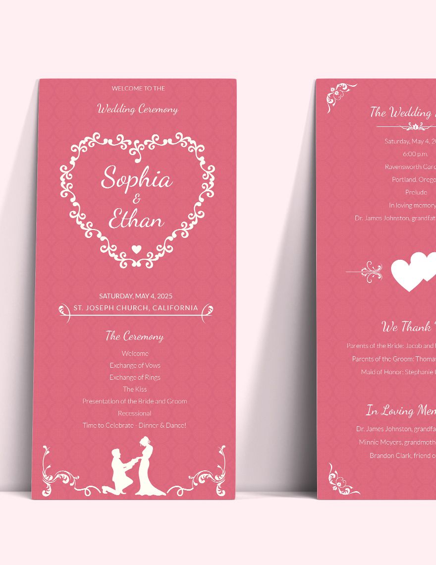 Simple Wedding Invitation Card Template