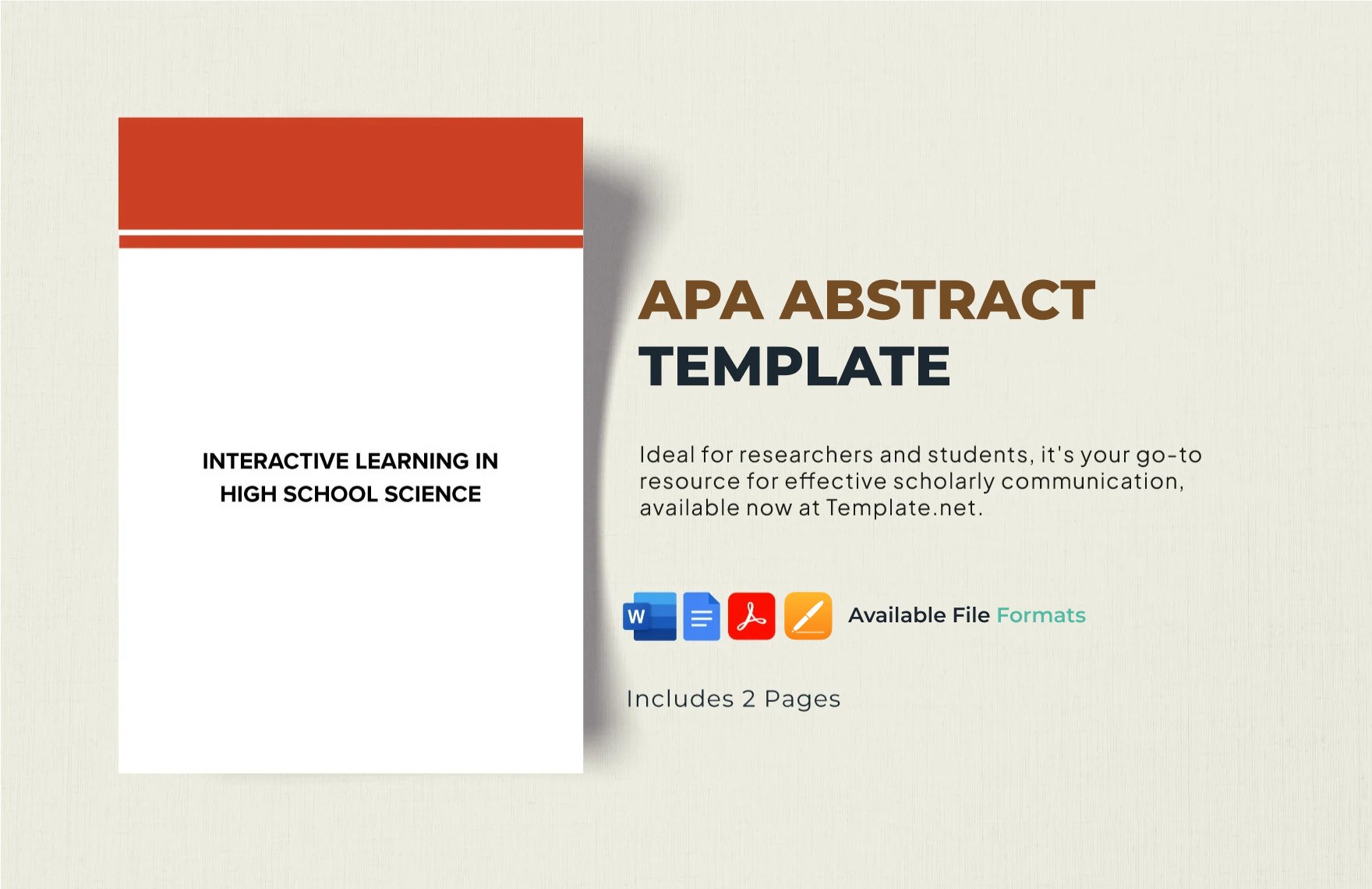 Free APA Abstract Template in Word, Google Docs, PDF, Apple Pages