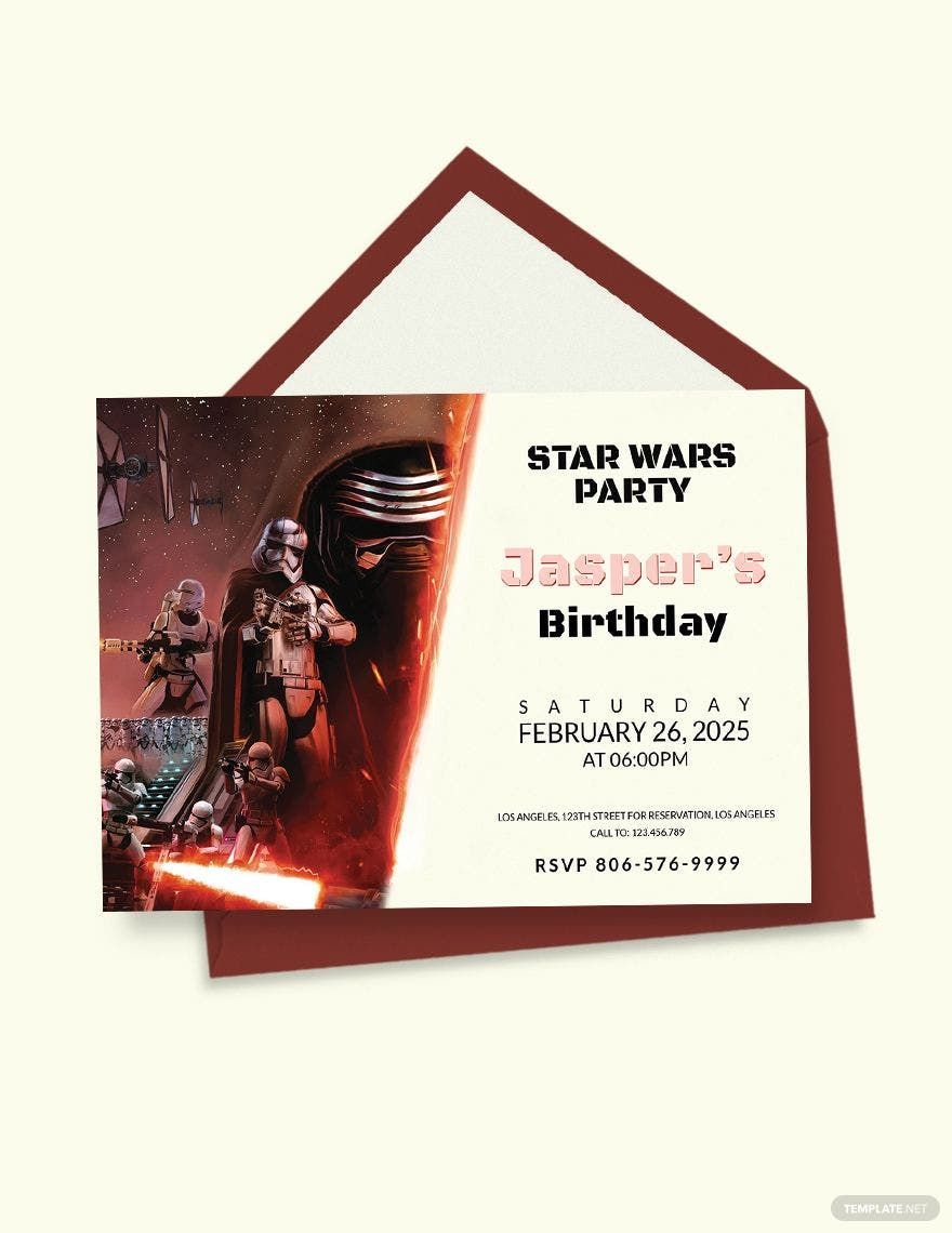 Free Star Wars Birthday Invitation Template