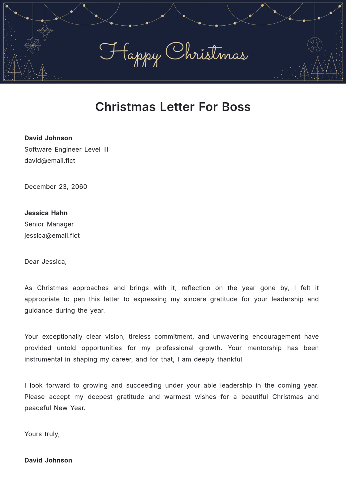 Free Christmas Letter Templates Editable And Printable