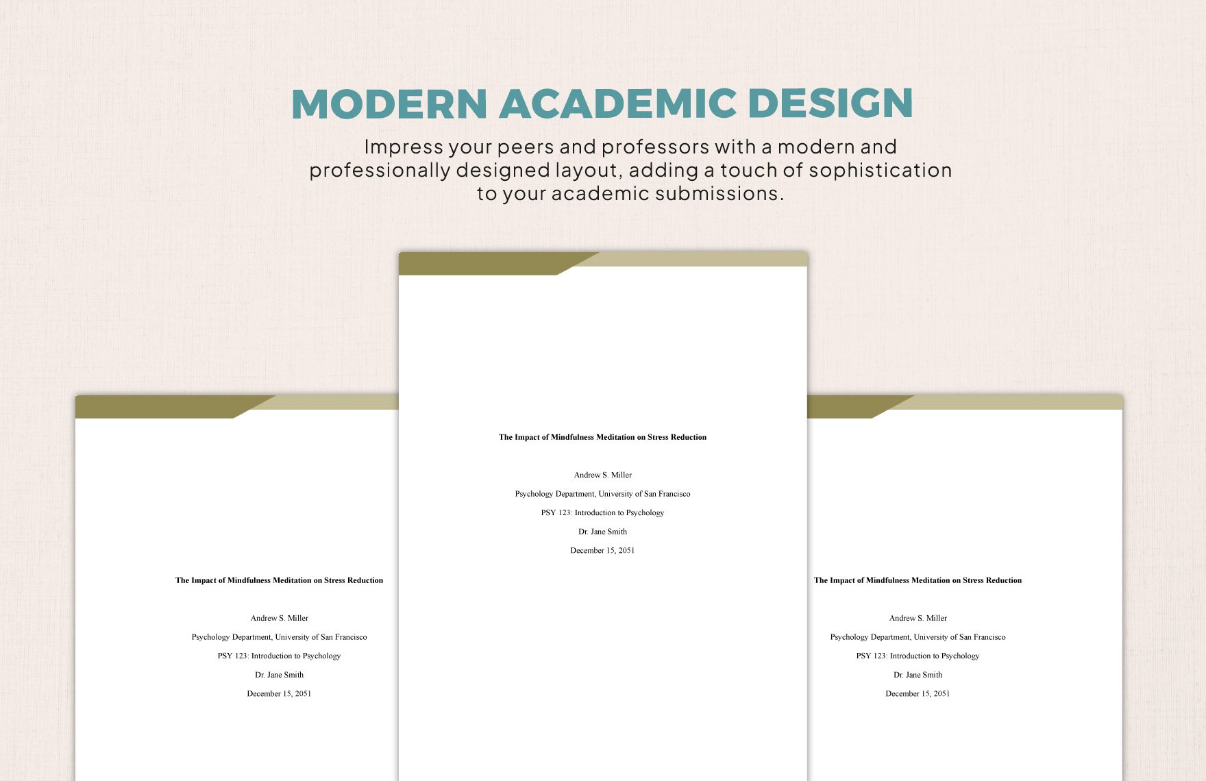 APA Title Page Template