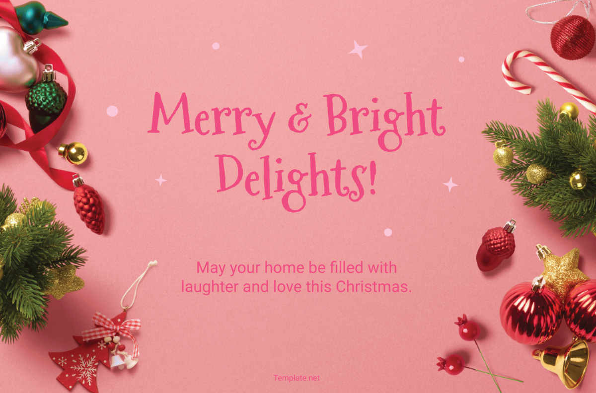 Free Pink Christmas Banner Template
