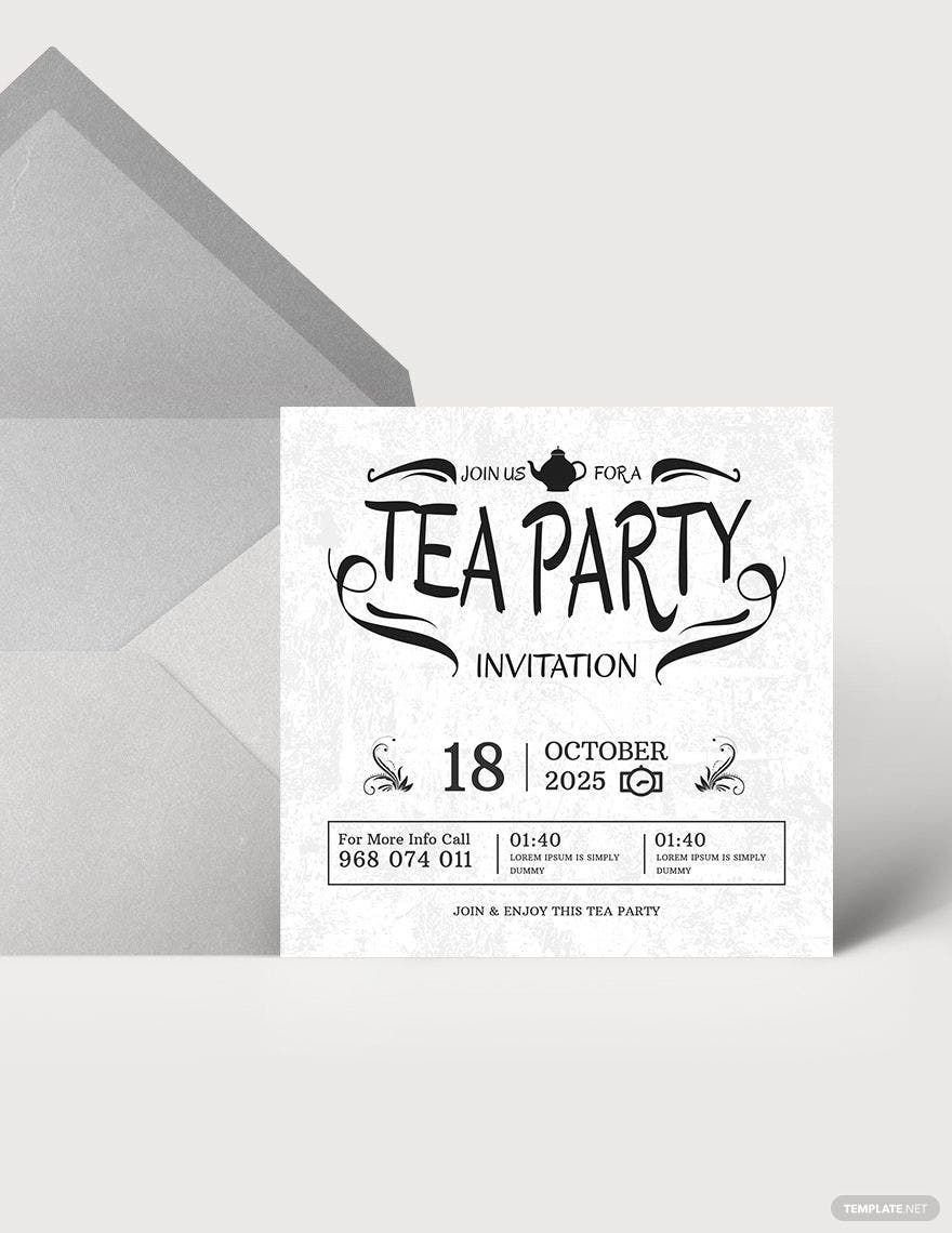 Sample Tea Party Invitation Template