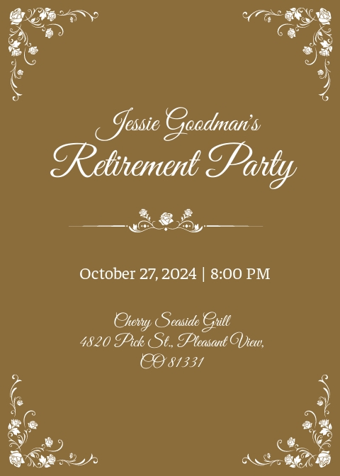 Free Retirement Party Invitation Templates, 14+ Download in PDF ...