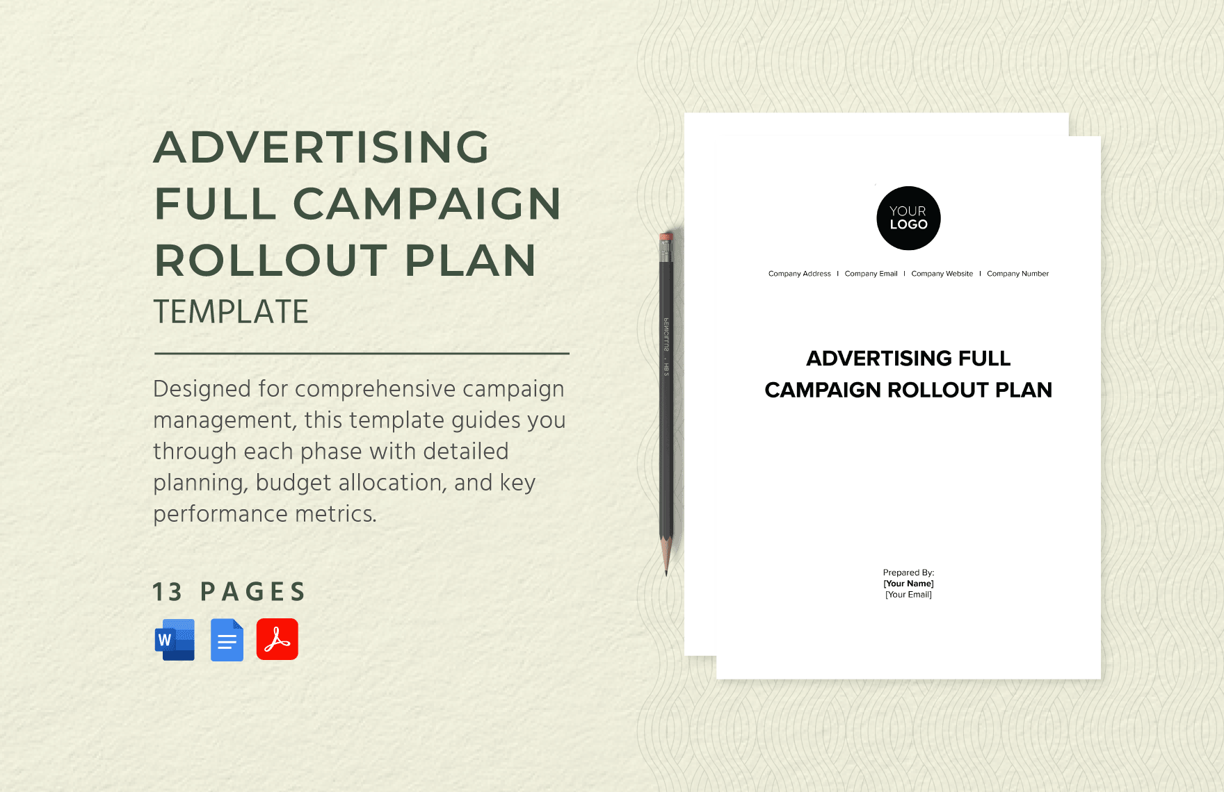Advertising Full Campaign Rollout Plan Template