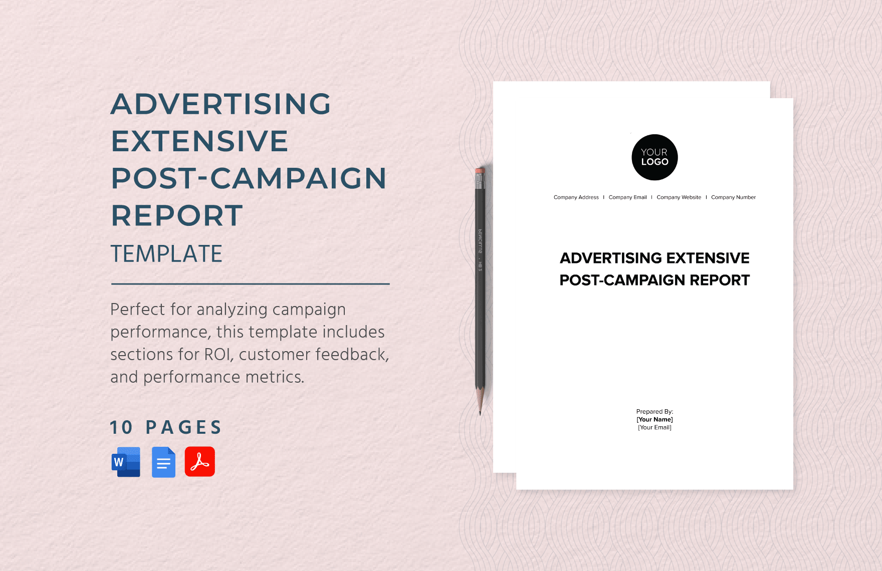 Advertising Extensive Post-Campaign Report Template in Word, Google Docs, PDF