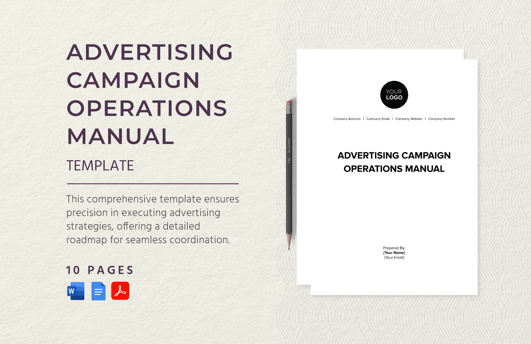 Advertising Campaign Operations Manual Template in Word, Google Docs