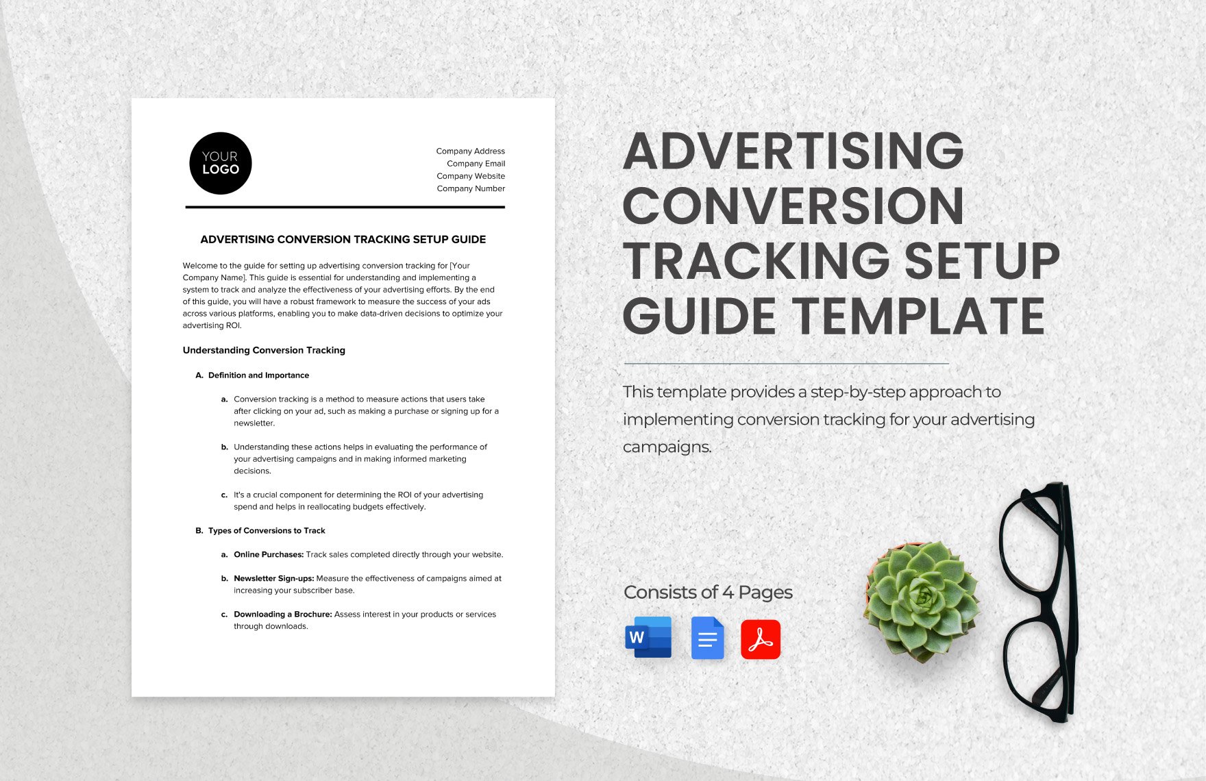 Advertising Conversion Tracking Setup Guide Template in Word, Google Docs, PDF