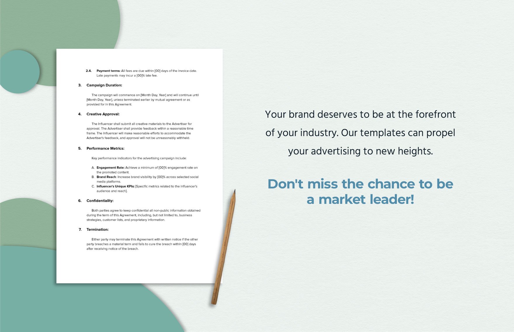 Advertising Influencer Campaign Agreement Template