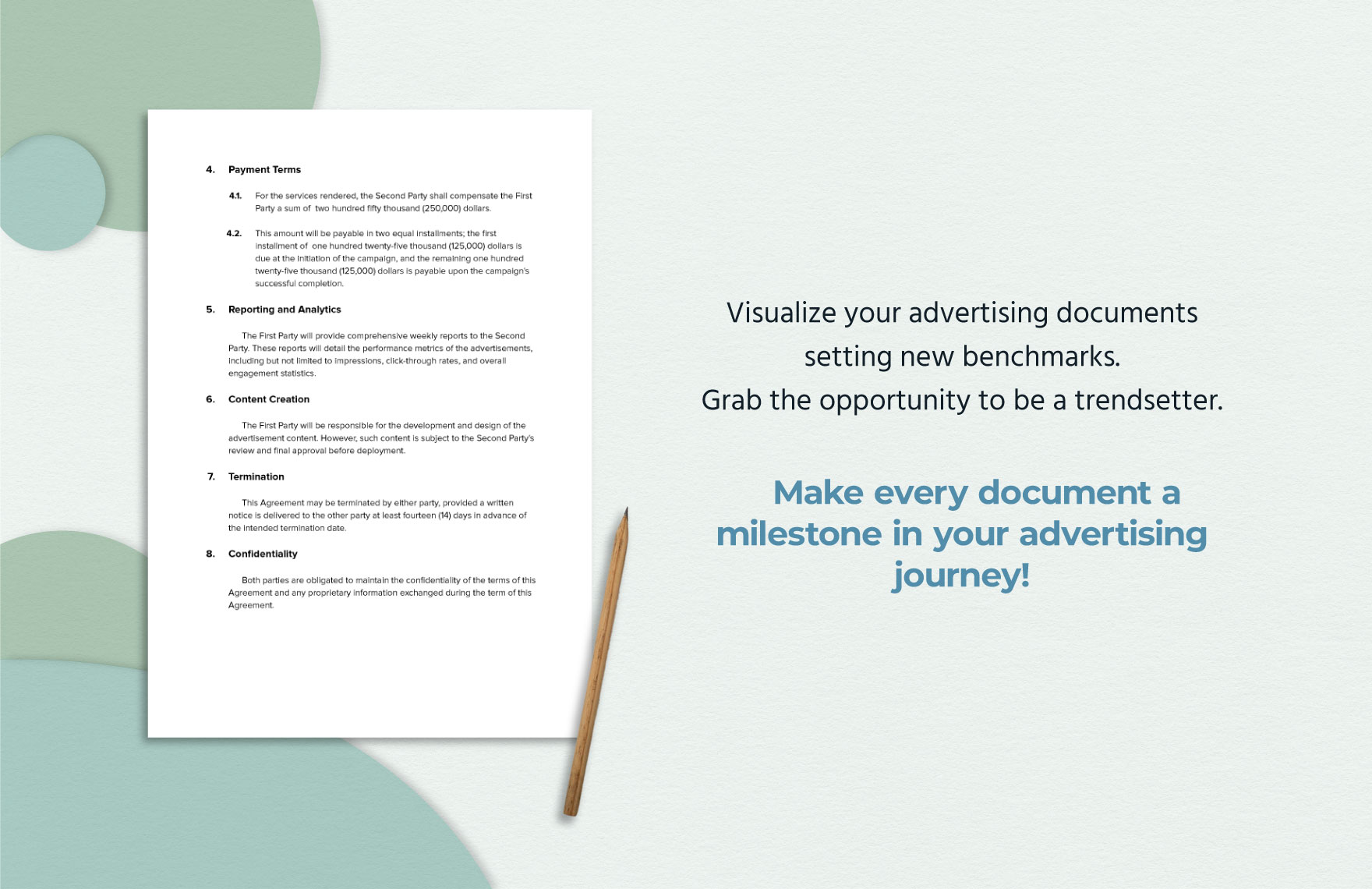 Advertising Mobile Ad Placement Agreement Template