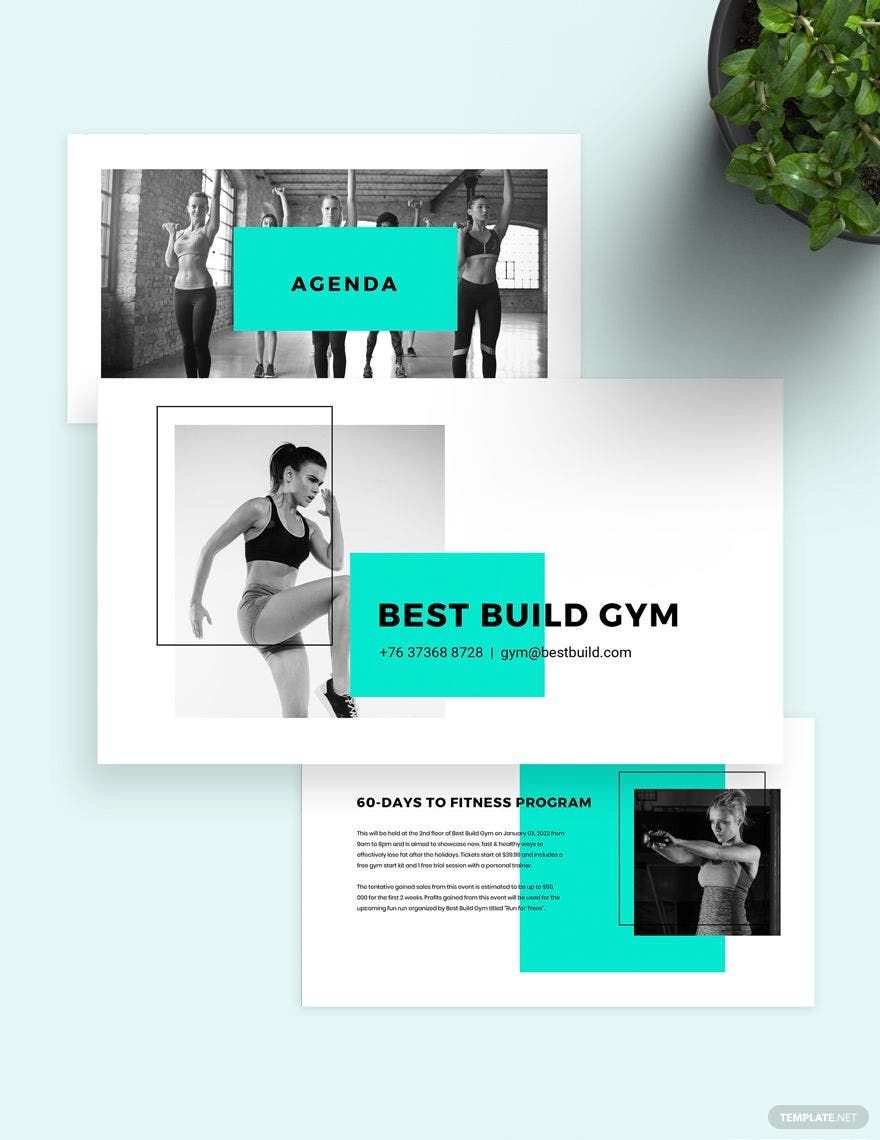 Fitness Gym Presentation Template in PowerPoint, Google Slides, Apple Keynote