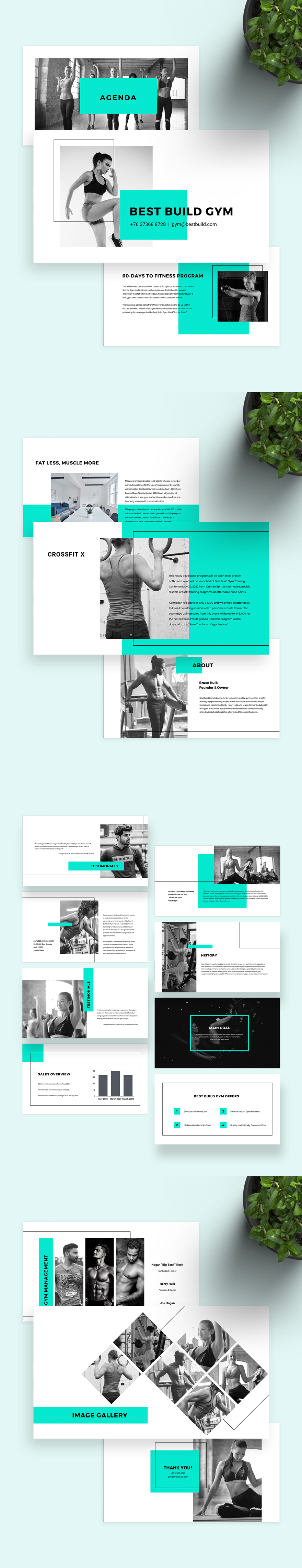 Fitness Gym Presentation Template - Google Slides, Apple Keynote ...