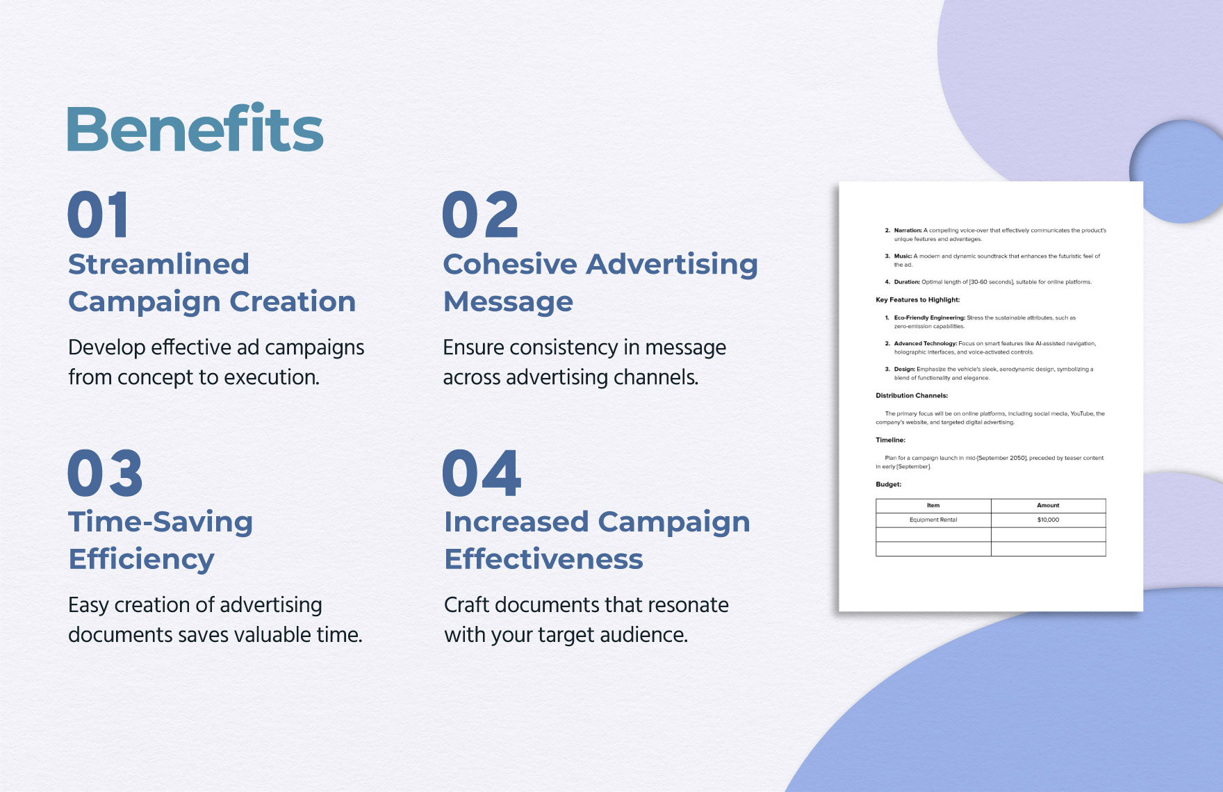 Advertising Online Video Ad Project Brief Template