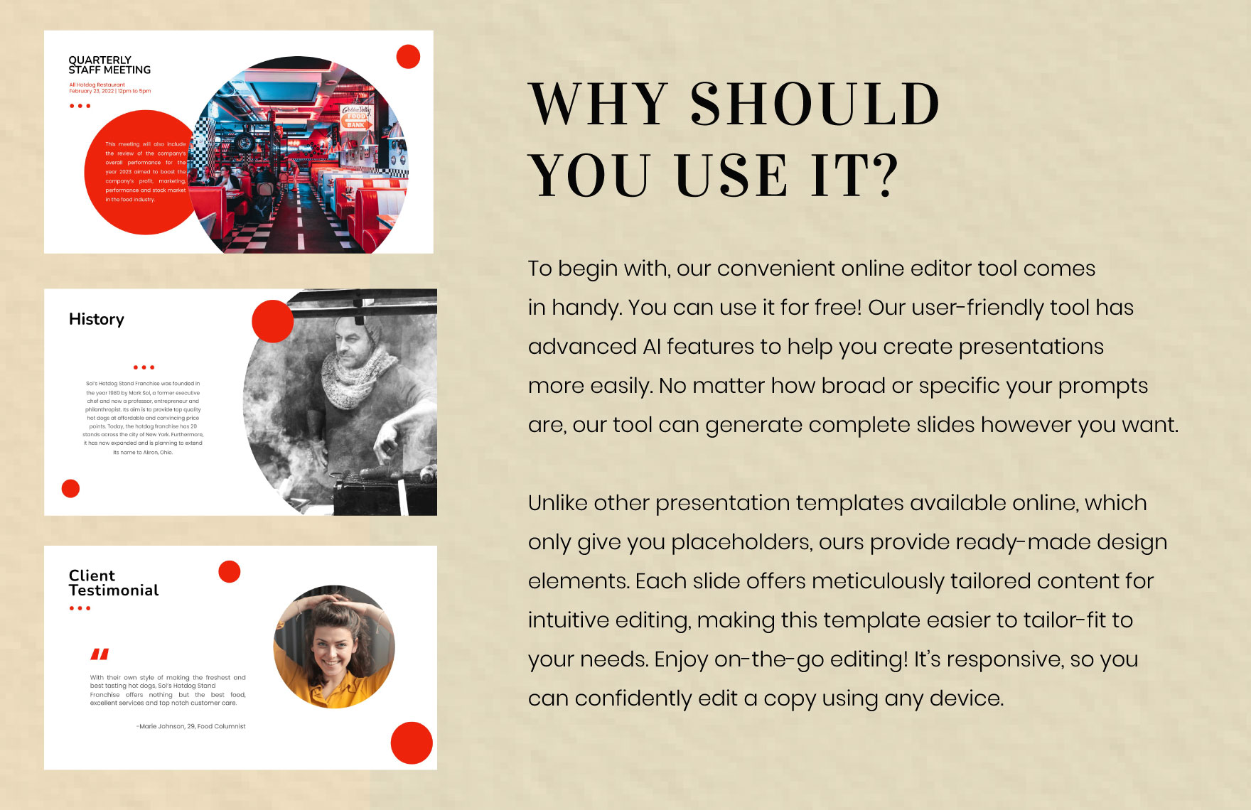 Free Franchise Business Plan Presentation Template to Edit Online