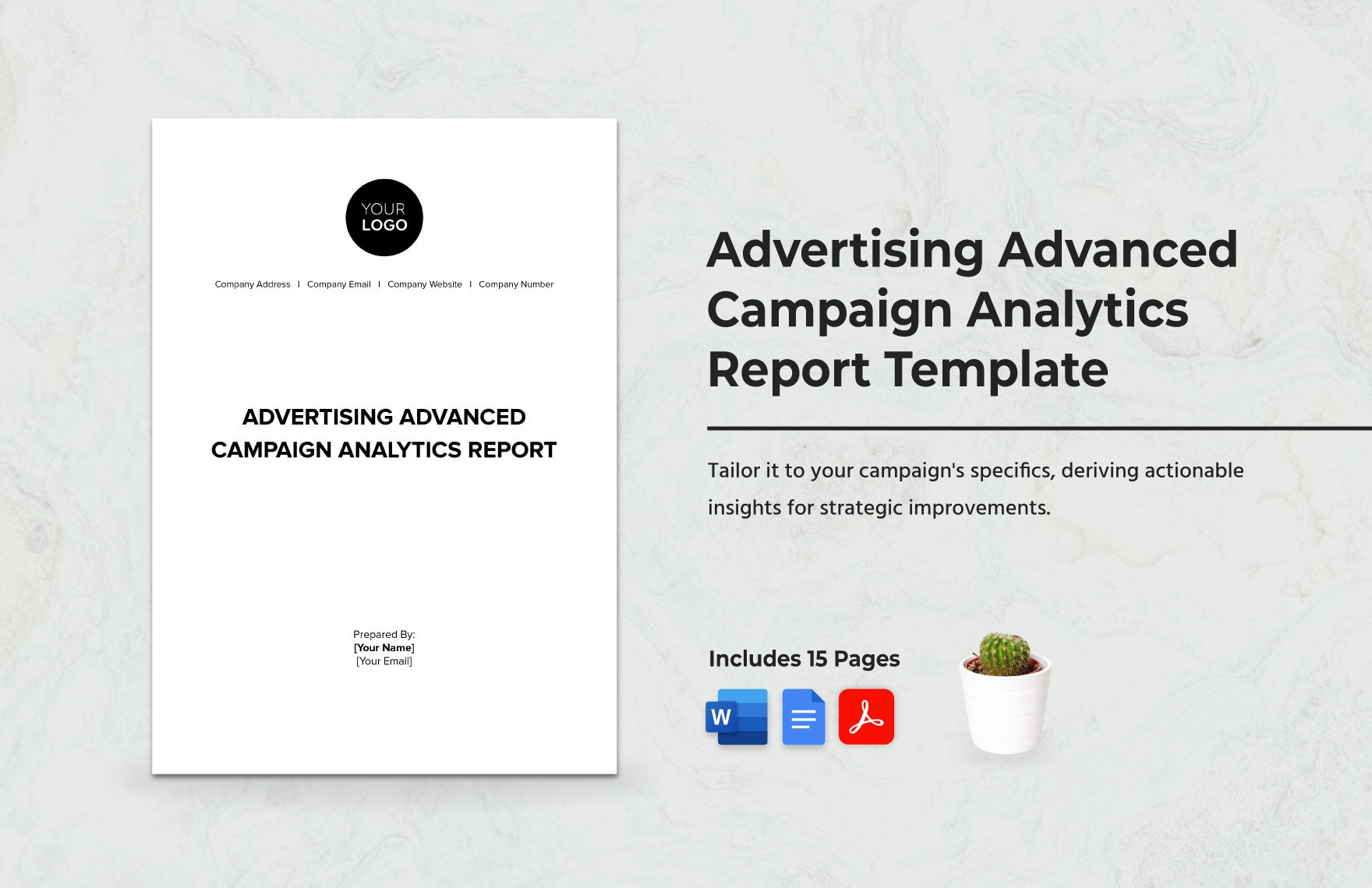 Advertising Advanced Campaign Analytics Report Template in Word, Google Docs, PDF