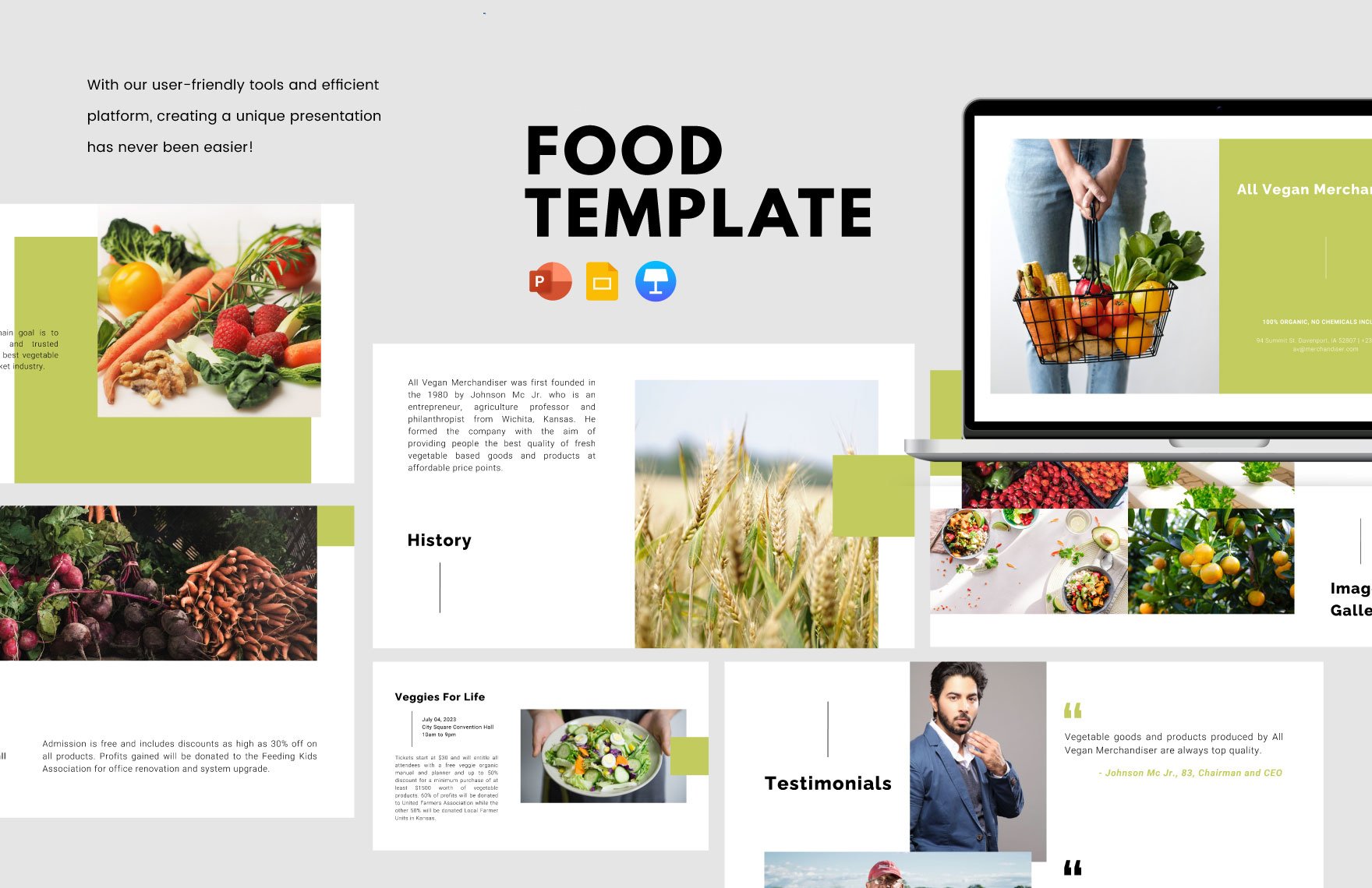 Food Template in PowerPoint, Google Slides, Apple Keynote