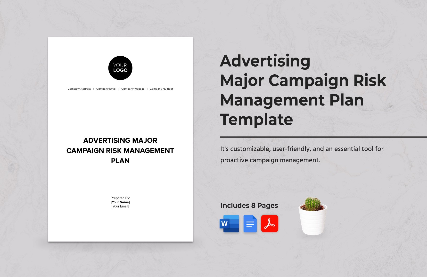 Advertising Major Campaign Risk Management Plan Template