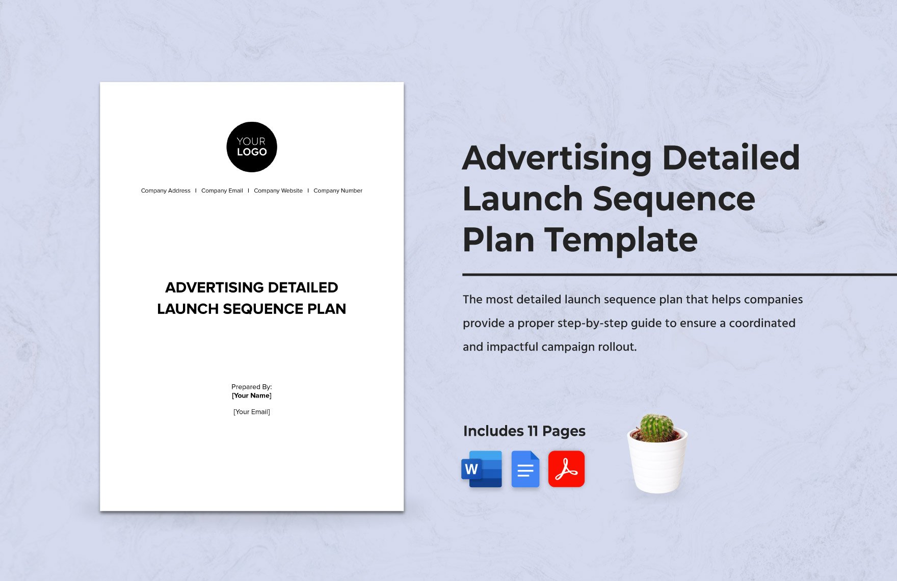 Advertising Detailed Launch Sequence Plan Template in Word, Google Docs, PDF