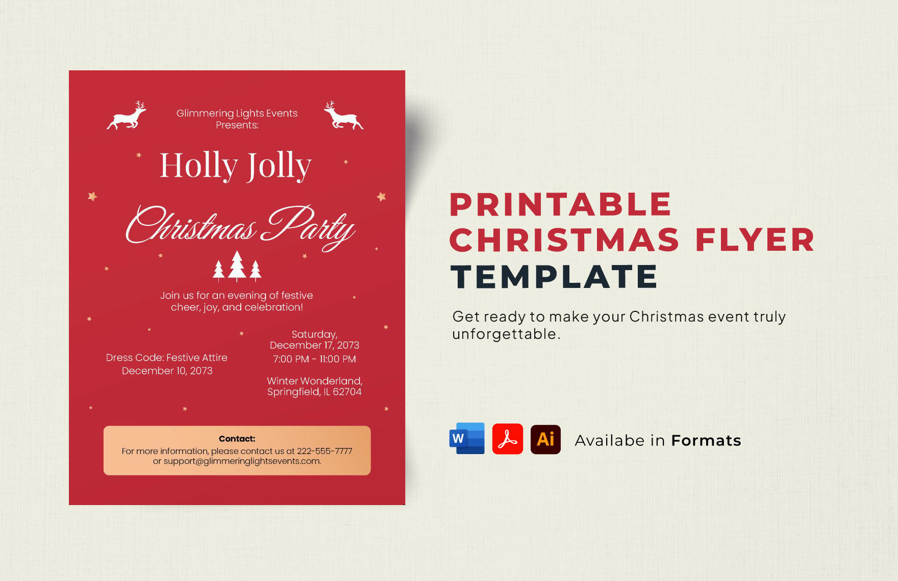 Printable Christmas Flyer Template