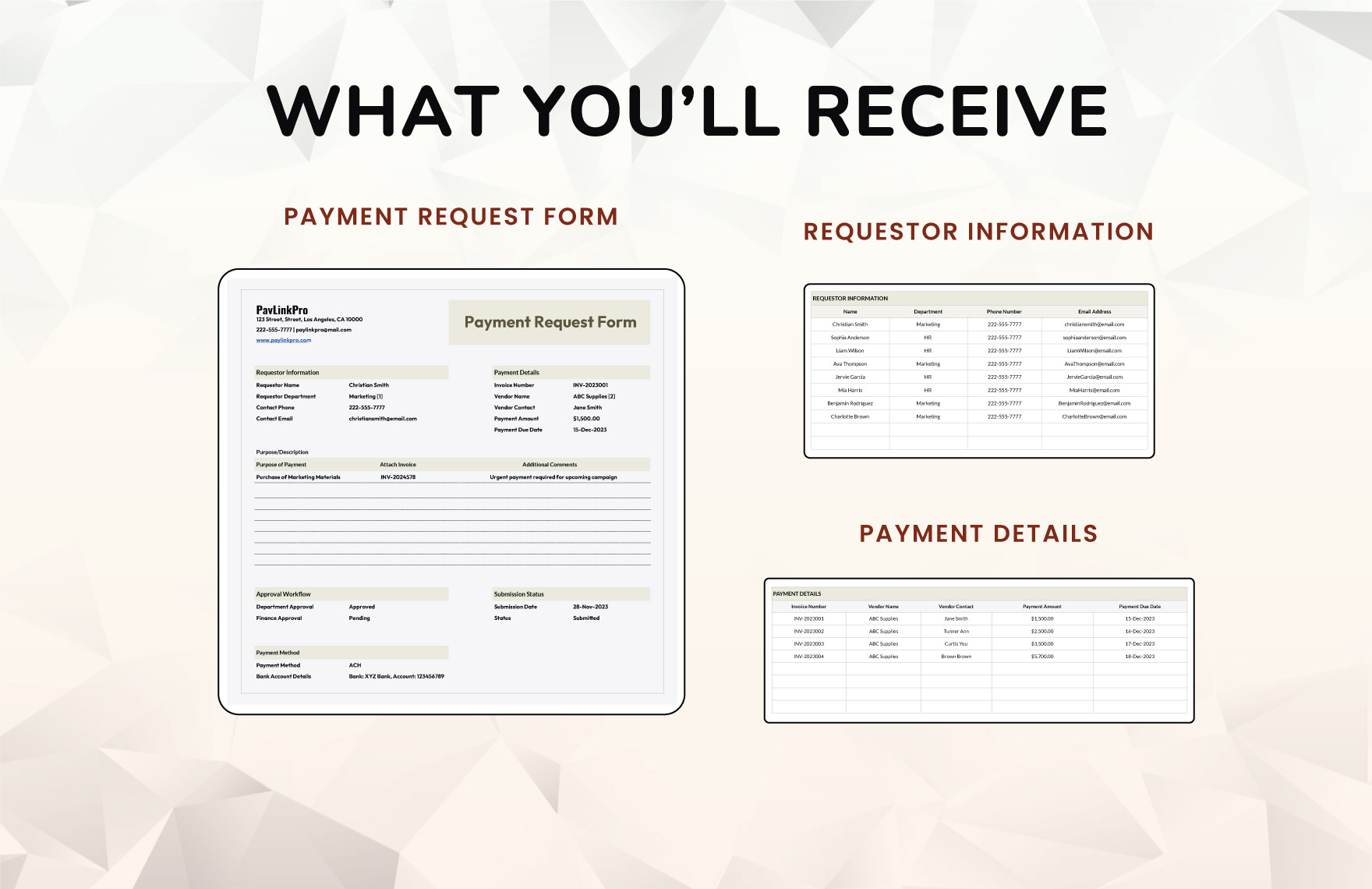 Payment Request Form Template