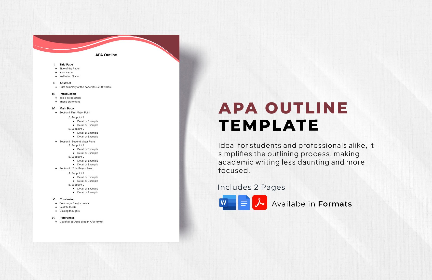 APA Outline Template