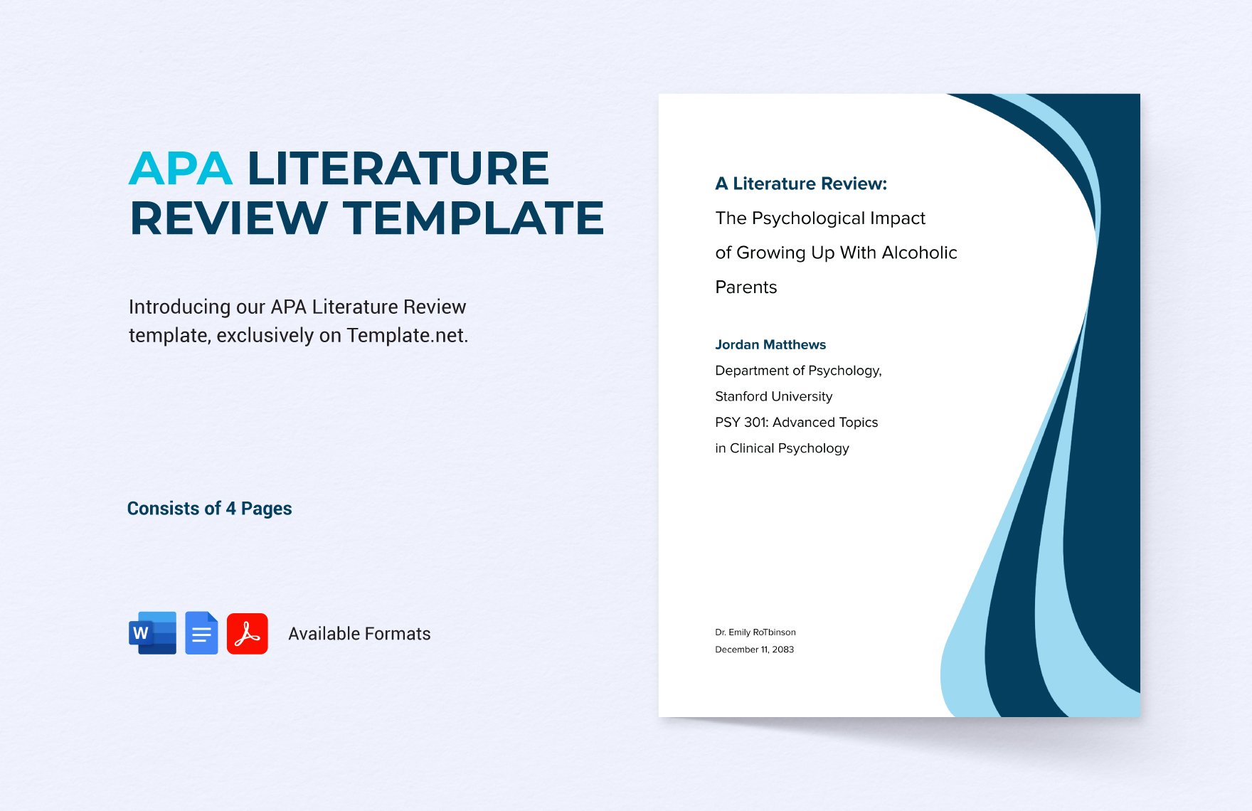 APA Literature Review Template