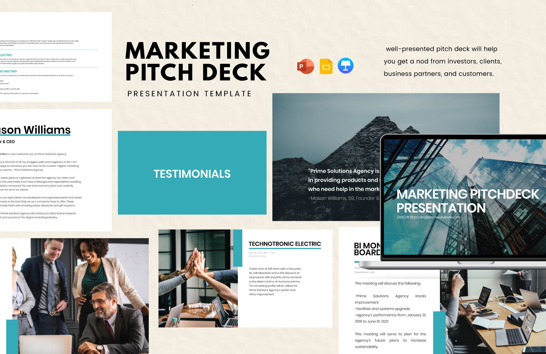 Marketing Pitch Deck Presentation Template