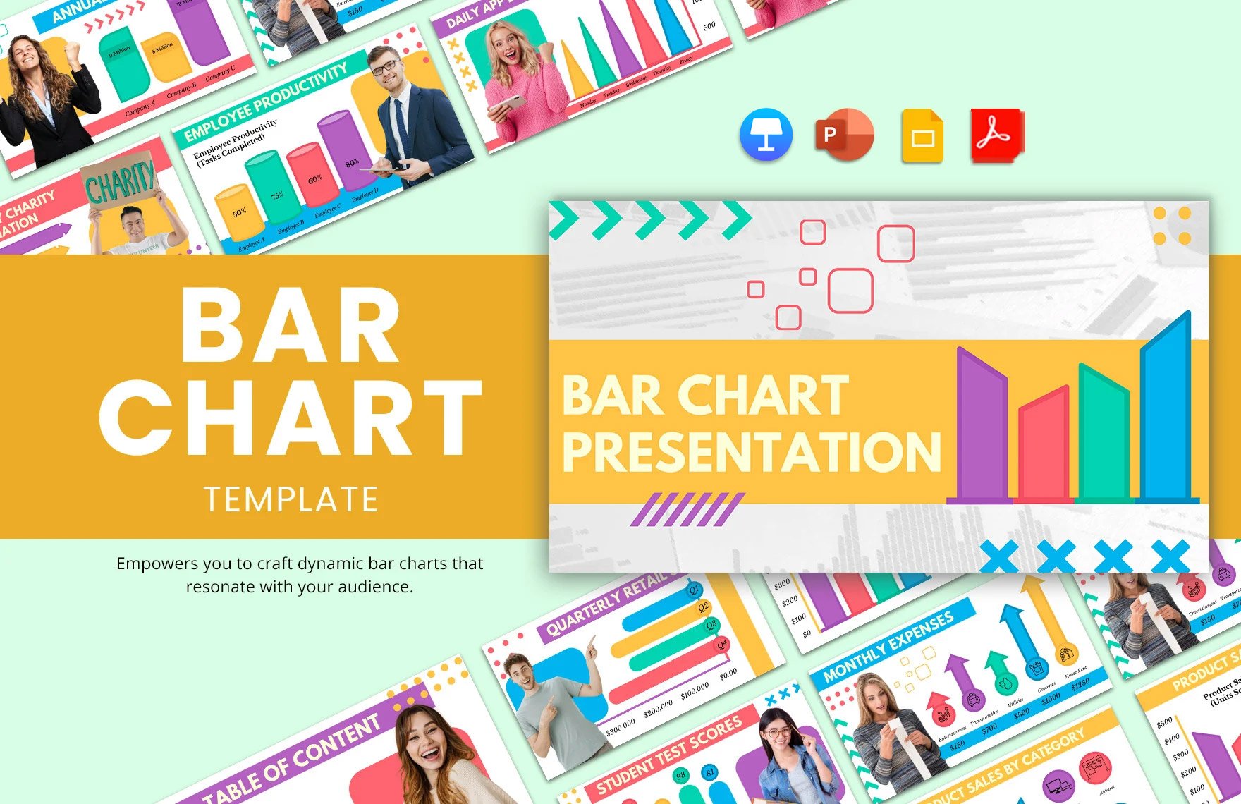 Bar Chart Template in PDF, PowerPoint, Google Slides, Apple Keynote