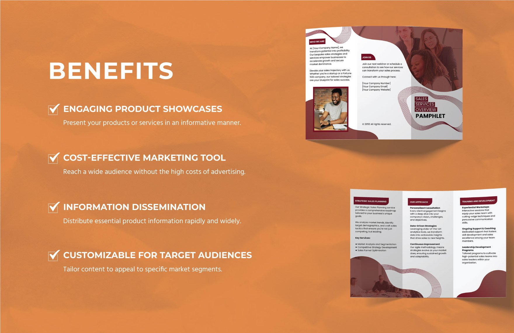 Sales Services Overview Pamphlet Template