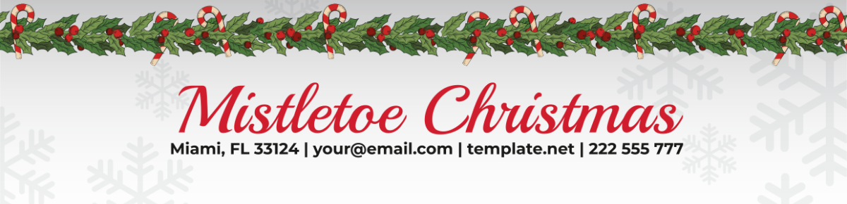 Mistletoe Christmas Header Template