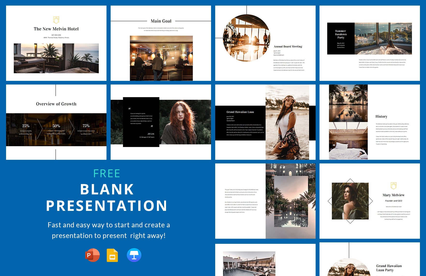 Free Blank Presentation Template in PDF, PowerPoint, Google Slides, Apple Keynote