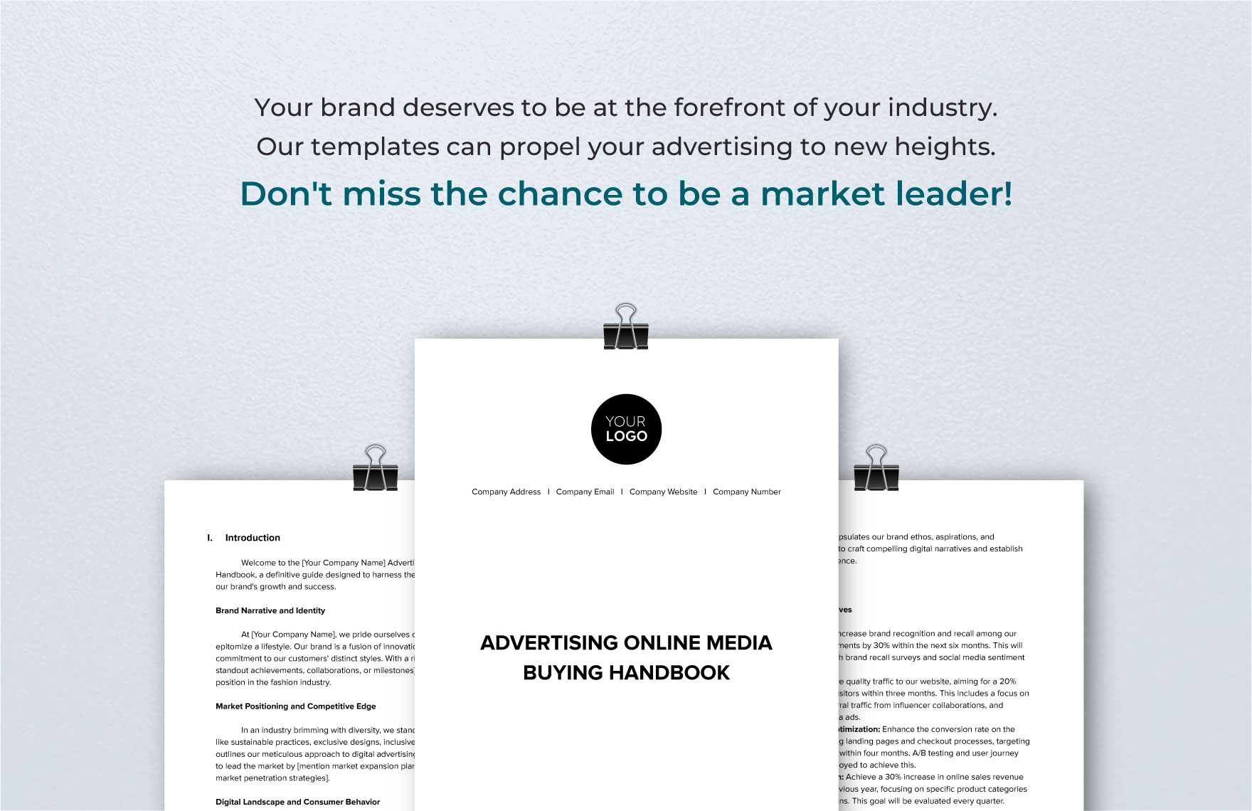 Advertising Online Media Buying Handbook Template