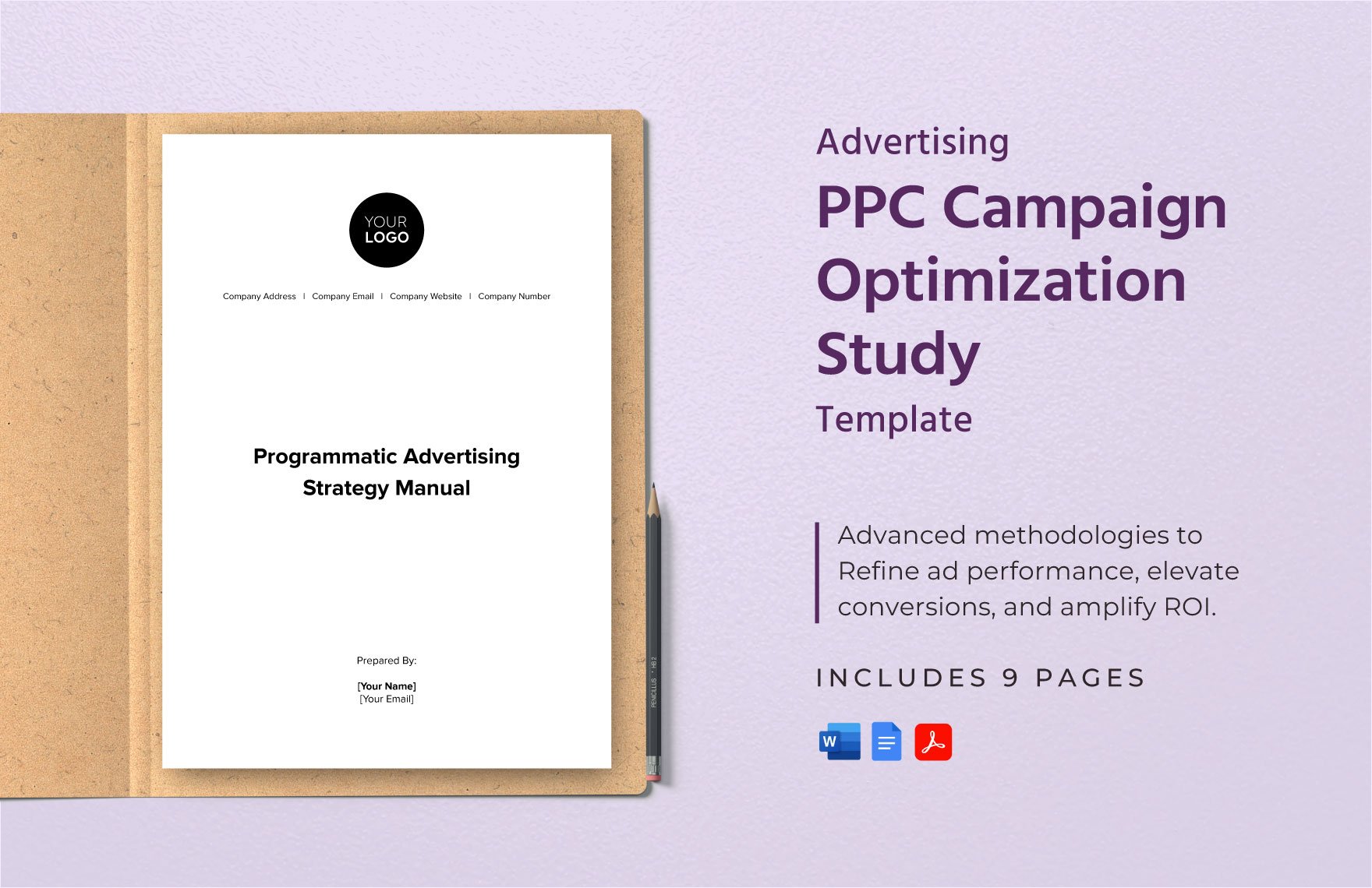 Advertising PPC Campaign Optimization Study Template in Word, Google Docs, PDF