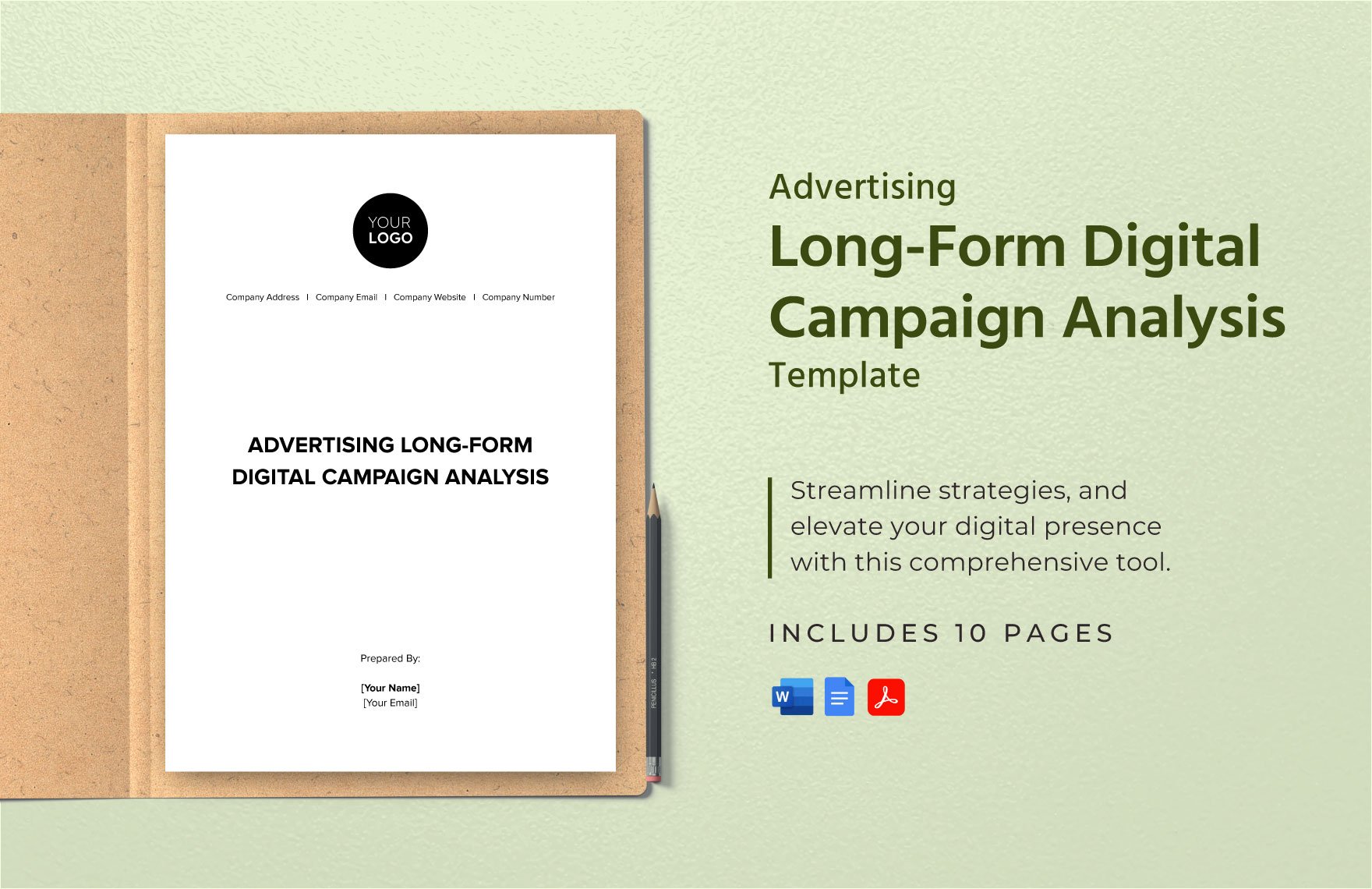 Advertising Long-Form Digital Campaign Analysis Template in Word, Google Docs, PDF