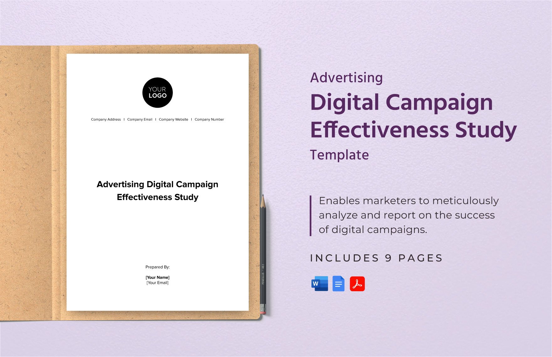 Advertising Digital Campaign Effectiveness Study Template in Word, Google Docs, PDF