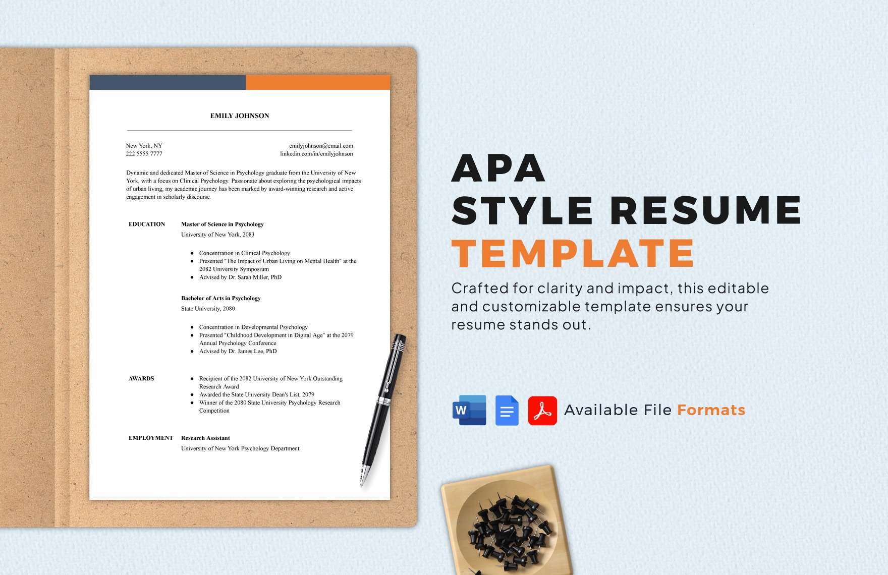 APA Style Resume Template