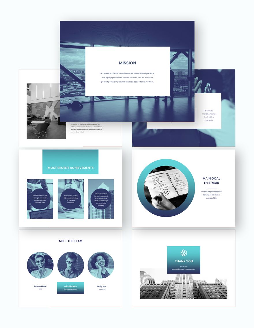 Corporate Company Presentation Template - Google Slides, Apple Keynote ...