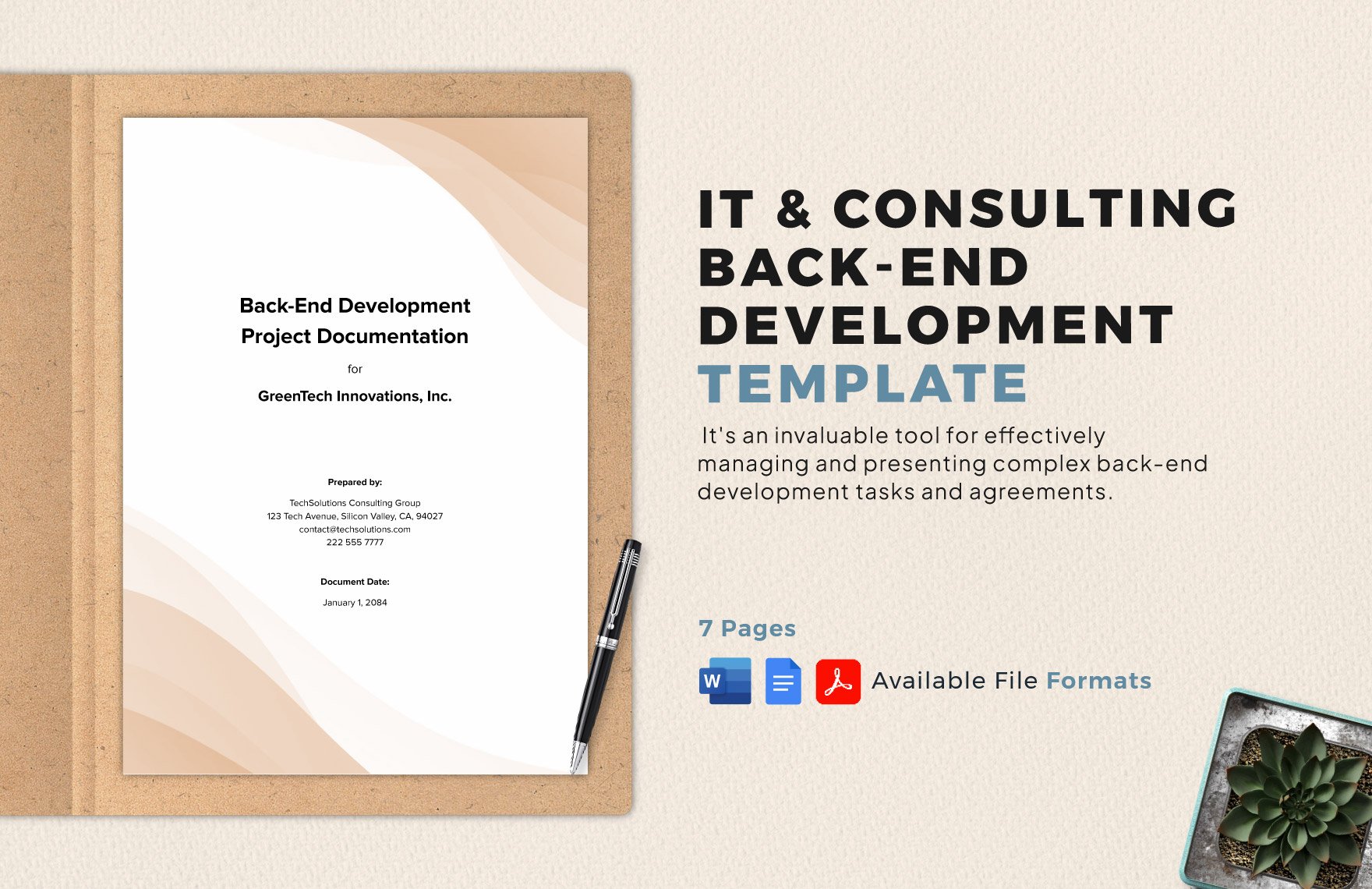 IT & Consulting Back-end Development Template 
