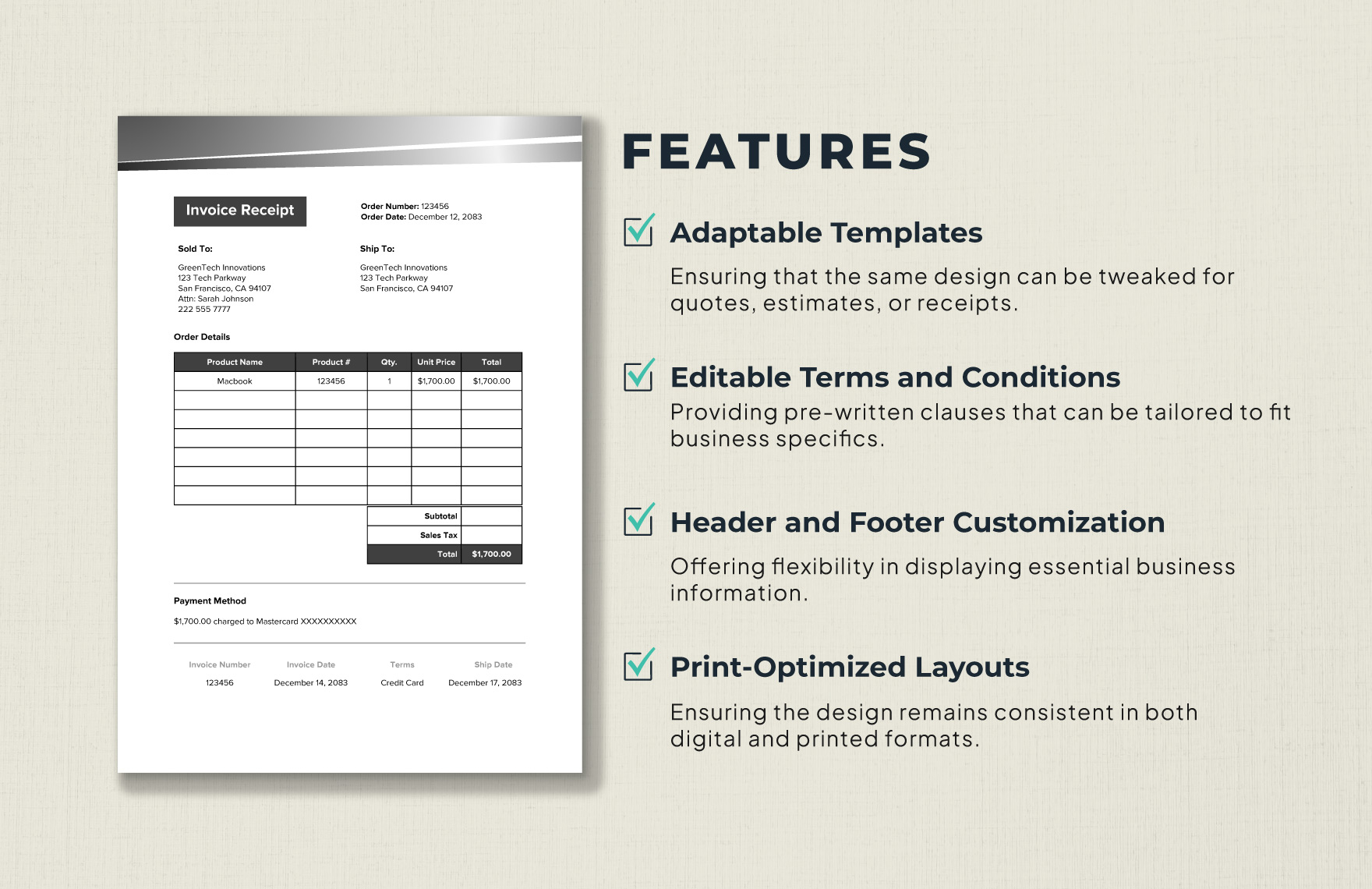 Free Invoice for Macbook Air Template - Download in Word, Google Docs ...