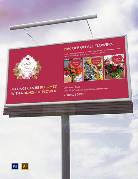 Free Flower Shop Ad Banner Template Psd Illustrator Template Net