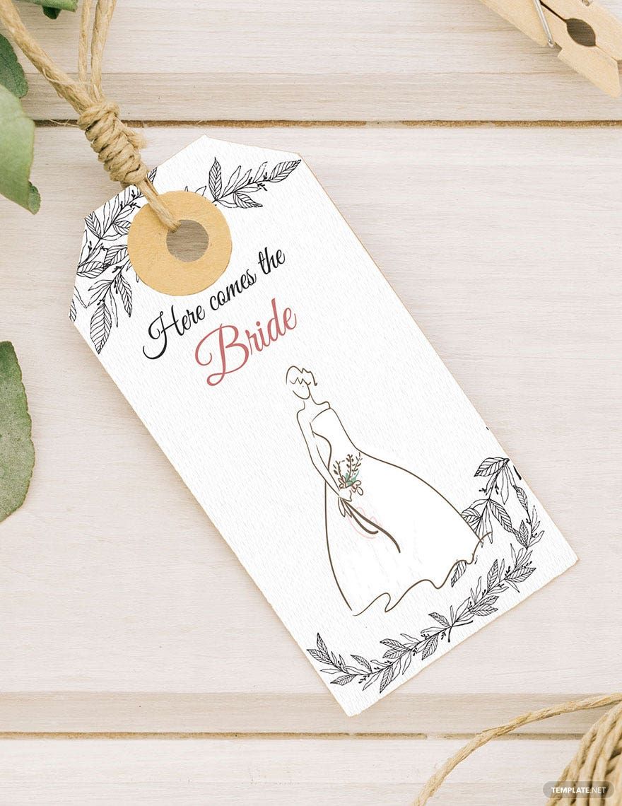 Bridal Shower Tag Template