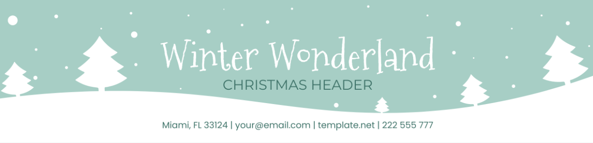 Winter Wonderland Christmas Header Template