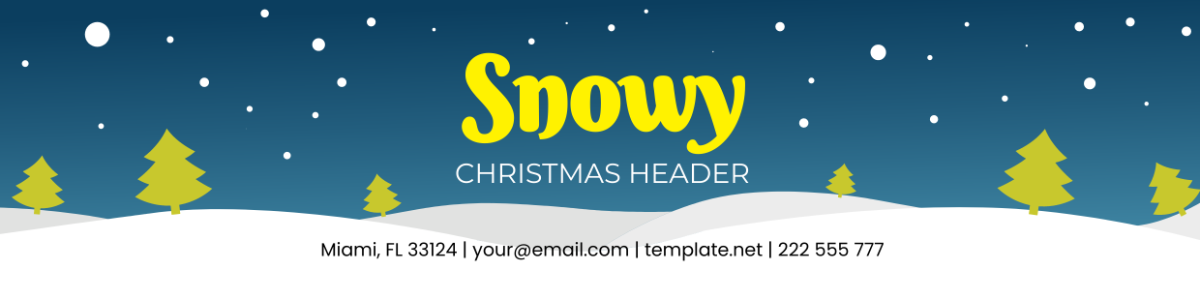Snowy Christmas Header Template