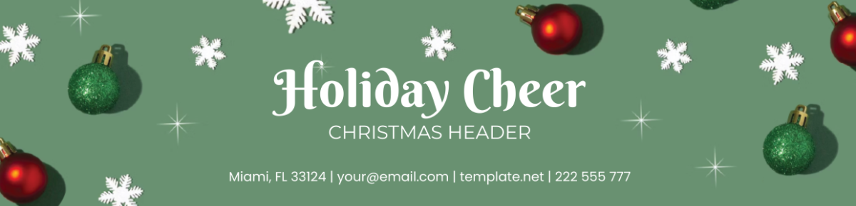 Holiday Cheer Christmas Header Template