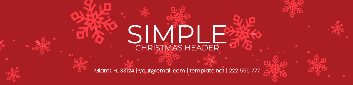 Simple Christmas Header Template