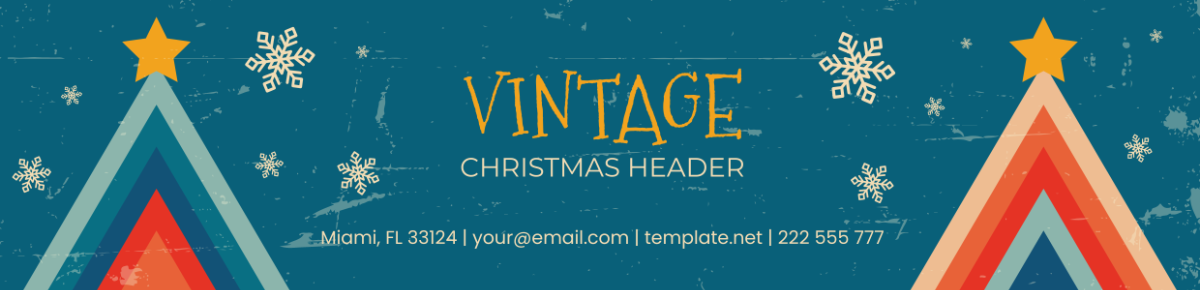 Vintage Christmas Header Template