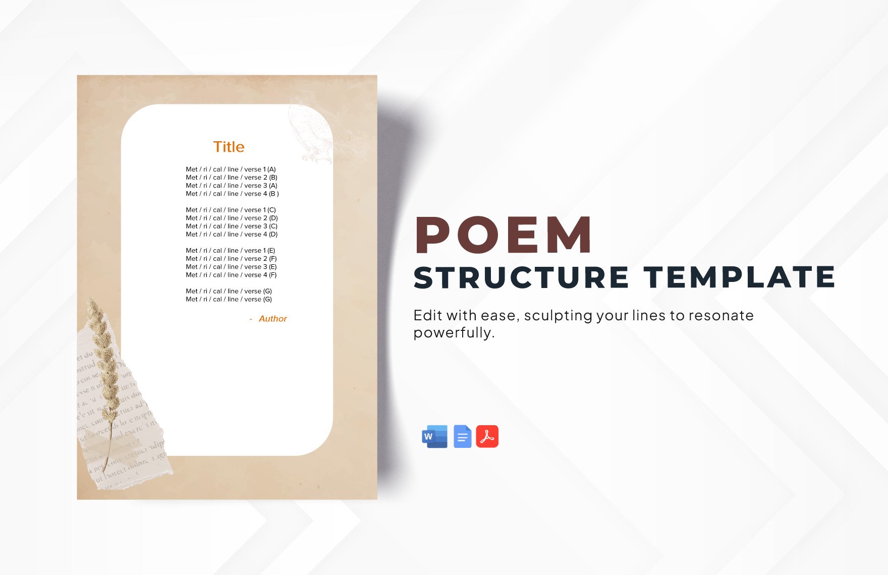 Poem Structure Template