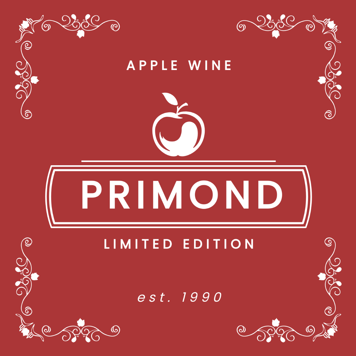Apple Wine Label Template